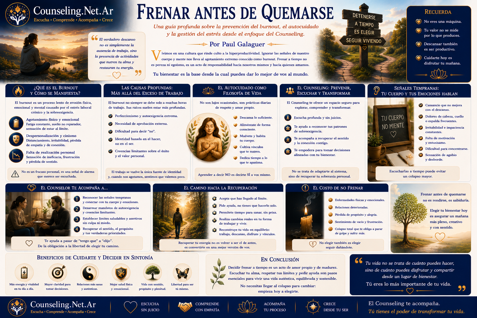 Frenar antes de Quemarse | Counseling