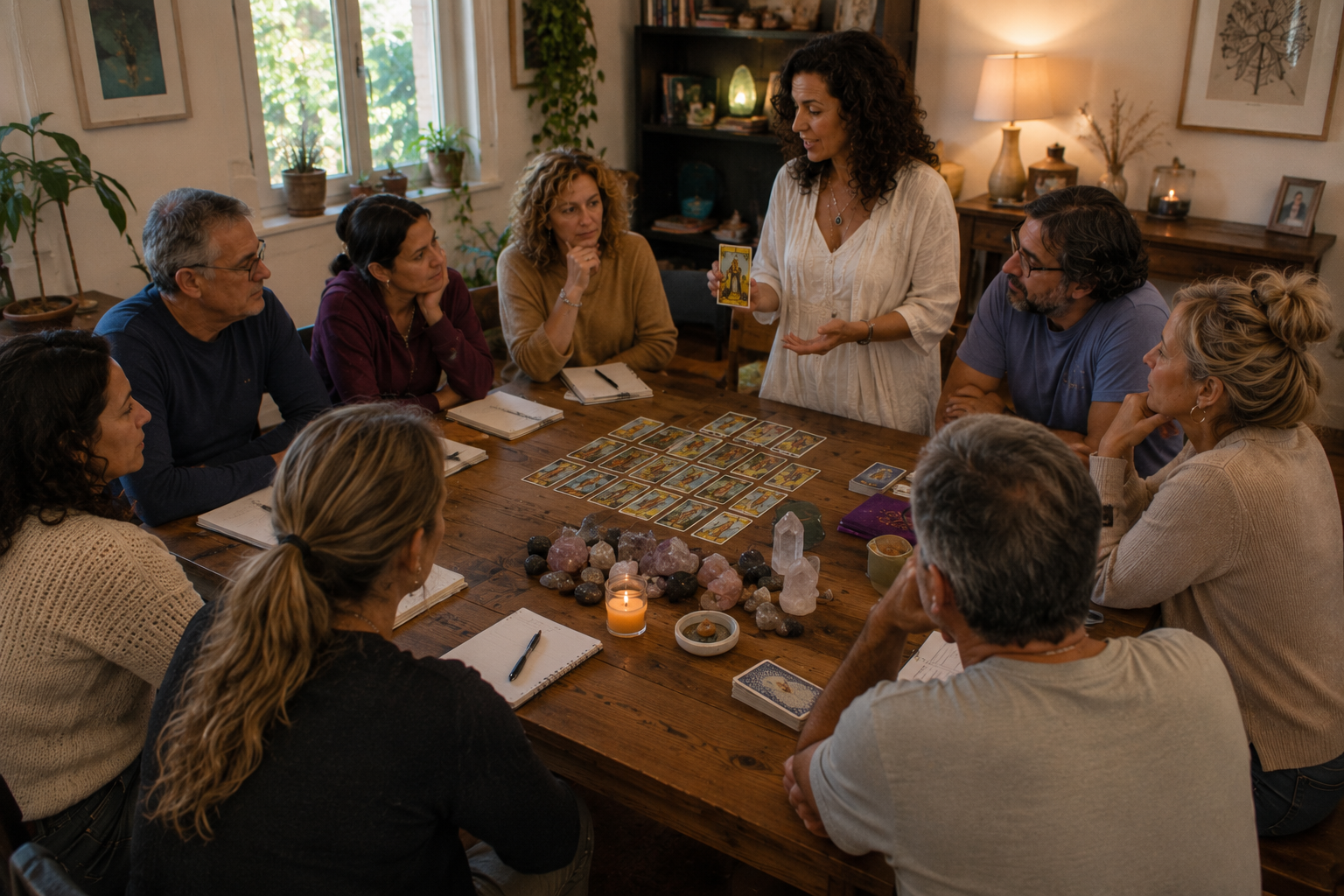 Participantes del retiro holístico de counseling disfrutando experiencias de sanación y bienestar