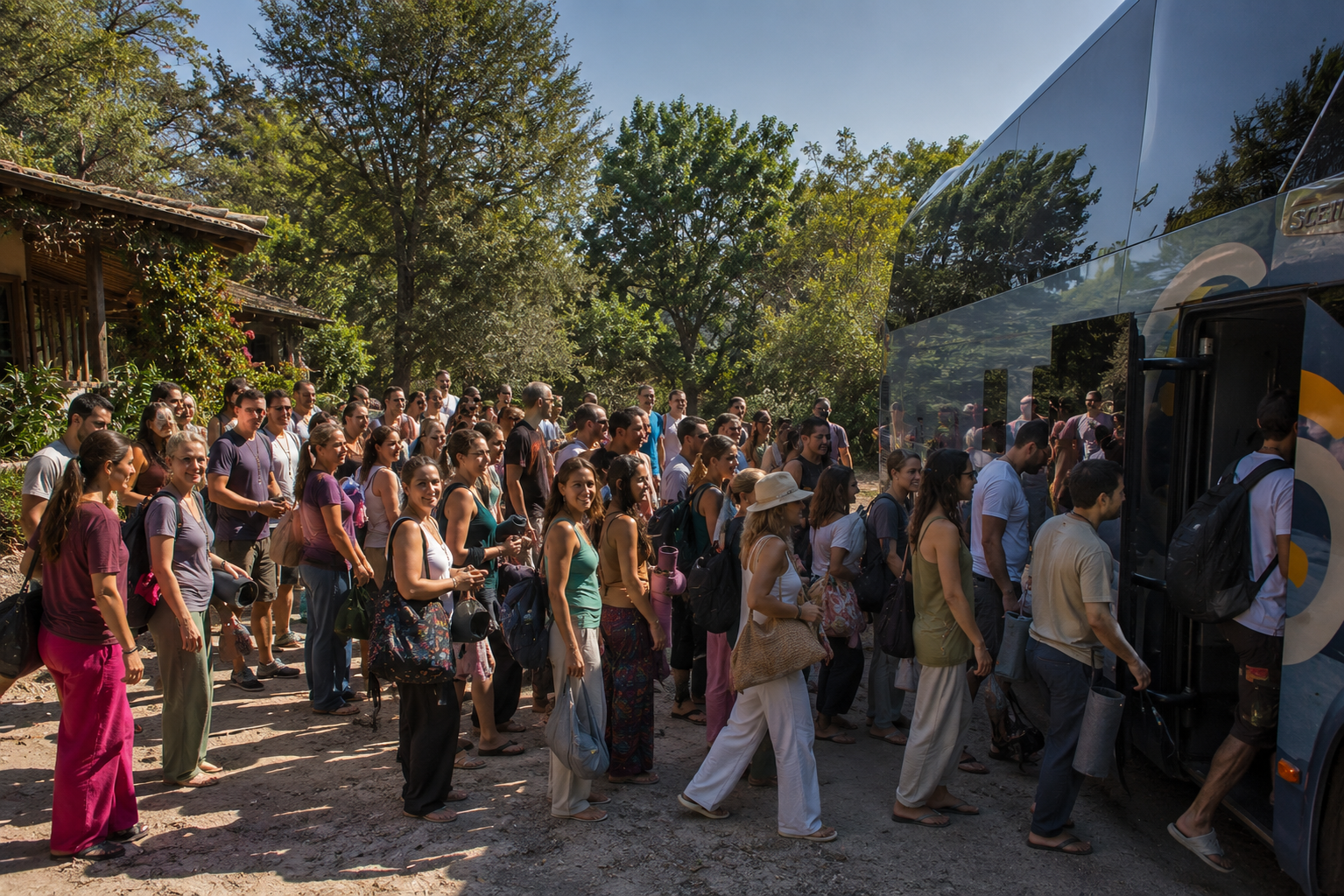 Participantes del retiro holístico de counseling disfrutando experiencias de sanación y bienestar